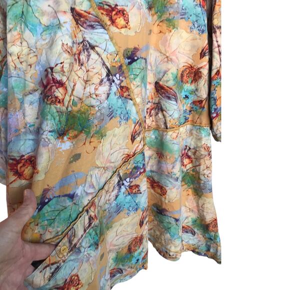 On the Plus Side Multi Colored Printed Caiden Tunic with Pocket size 2X - Picture 8 of 11
